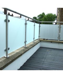 Obscure Balcony Glass Frosted Acid Etched Sandblasted Glass Balustrade