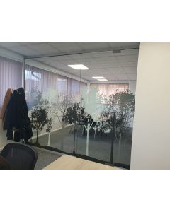 3m wide used glass partition