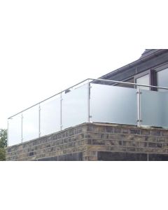 Obscure Balcony Glass Frosted Acid Etched Sandblasted Glass Balustrade