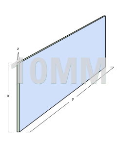 Toughened Glass Panel (2290mm x 900mm x 10mm)