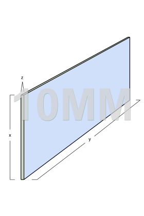 Toughened Glass Panel (2290mm x 900mm x 10mm)